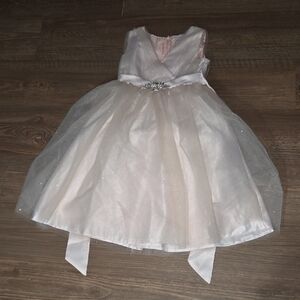 Elegant Pink Sparkle Kids Dress